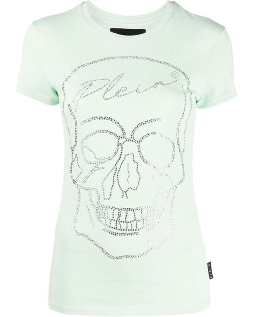 Philipp Plein T-Shirt mit Totenkopf in Grün | Lyst DE