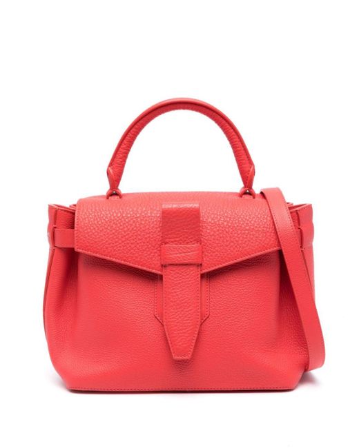 Lancel Red Small Charlie Leather Bag