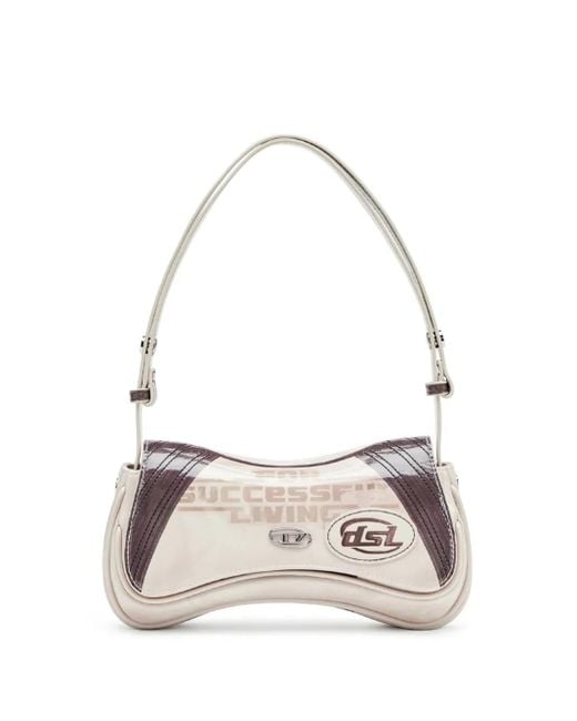 DIESEL White Play Clutch Bag