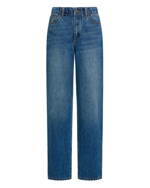 12 STOREEZ 312 Jeans Met Leren Patch in het Blue