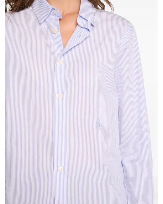 Sporty & Rich ストライプ シャツ White