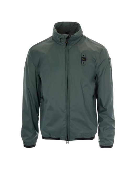 Blauer Green Zip-Up Bomber Jacket for men