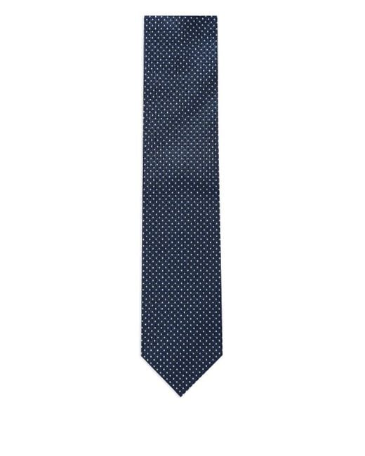 Corbata con motivo Corneliani de hombre de color Blue