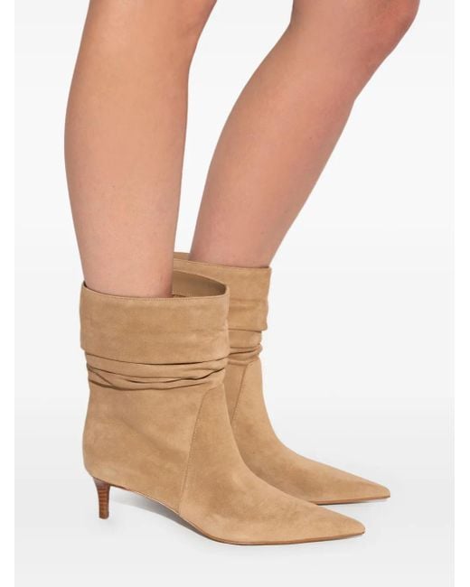 MICHAEL Michael Kors Brown 50Mm Ruched Pointed-Toe Boots