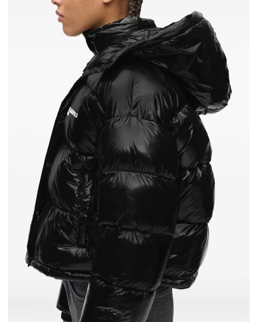 Karl Lagerfeld フーデッド パデッドジャケット Black