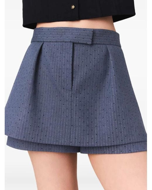 Maje ストライプ ショートパンツ ブルー | Lyst