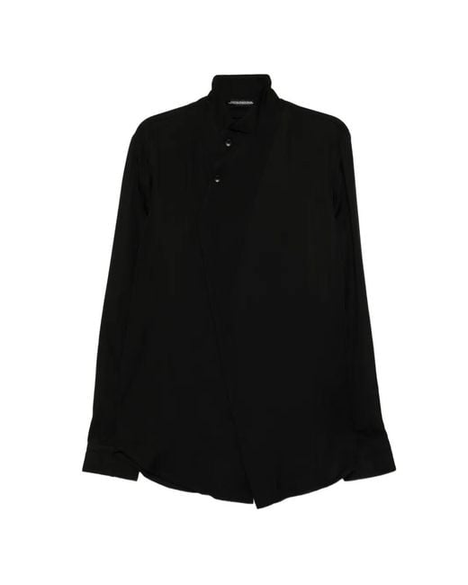 Julius Black Coverd Neck Shirt for men