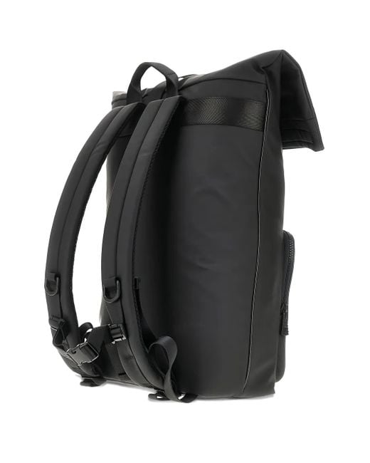 EA7 Black Roll Top Backpack