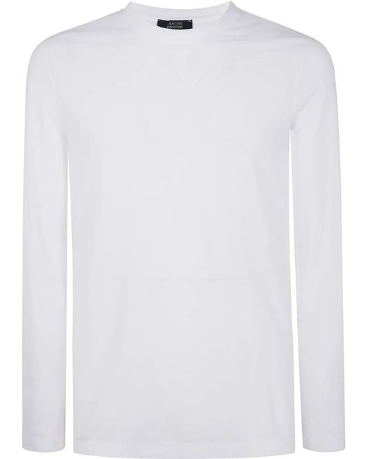 Zanone White Long-Sleeve T-Shirt for men