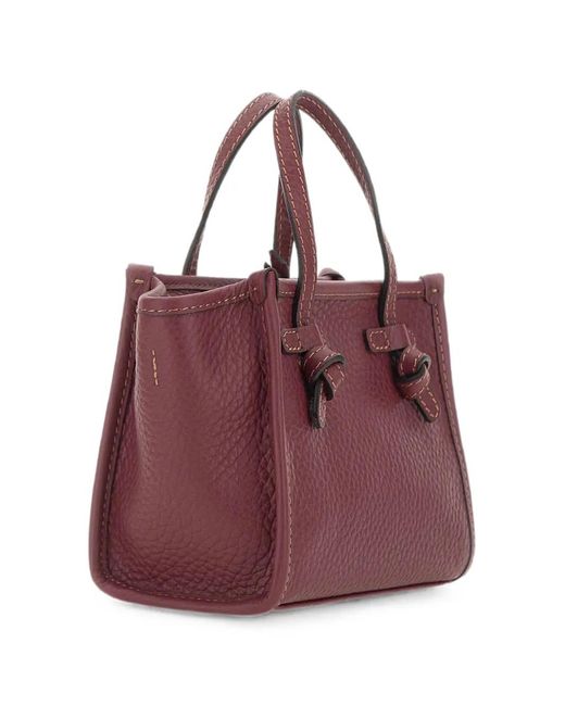 Gianni Chiarini Purple Small Miss Marcella Leather Tote Bag