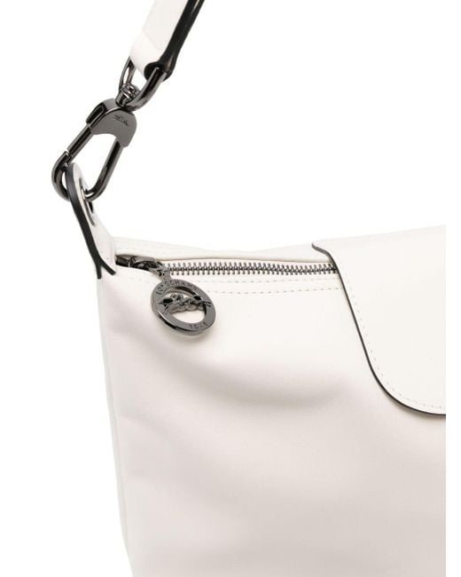 Longchamp White Medium Le Pliage Xtra Hobo Bag