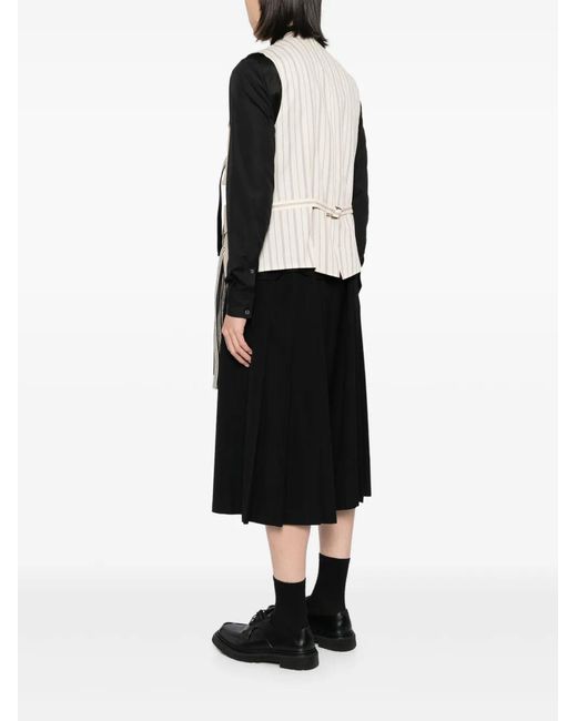 Yohji Yamamoto Natural Cargo-Pockets Canvas Vest for men