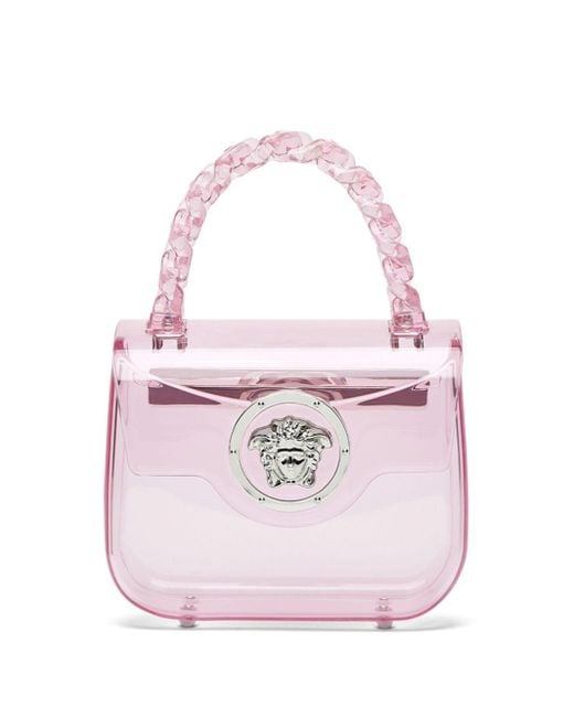 Versace Pink La Medusa Mini-Tasche mit Logo-Schild