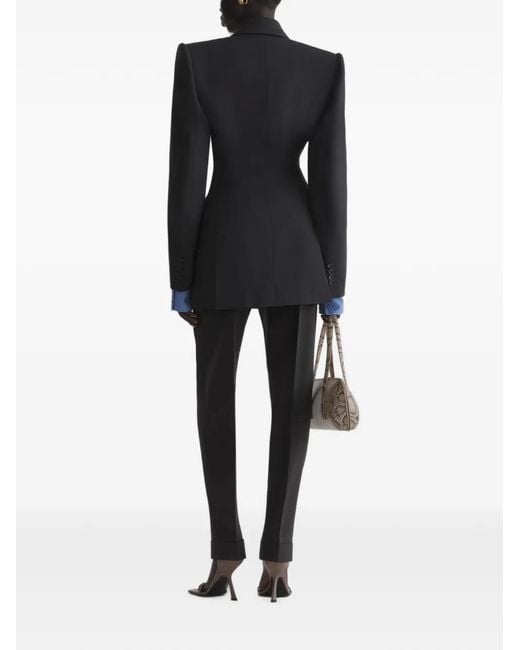 Mugler Black Twisted Double Breasted Jacket