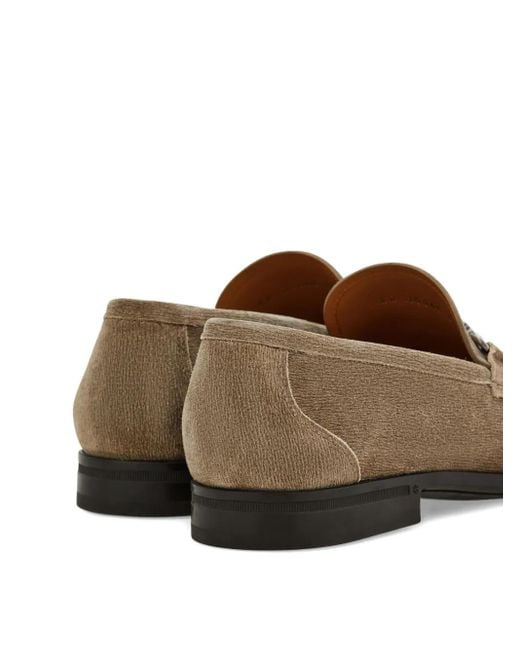 Ferragamo Brown Gancini-Buckle Loafers for men