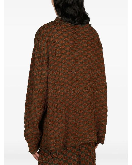 Isa Boulder Brown Cardigan À Motifs for men