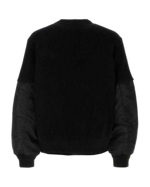 Sacai Black Pull Gonz À Patchs for men