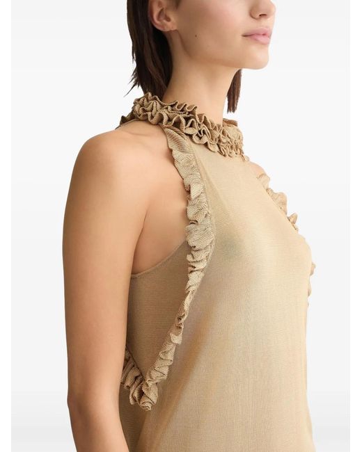 Liu Jo Natural Knitted Tank Top