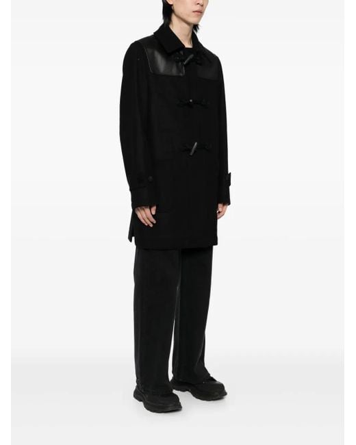 Givenchy Black Wool Duffle Coat for men