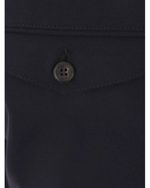 Eleventy Blue Drawstring-Waist Trousers for men