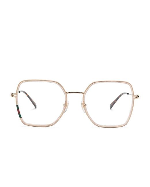 Occhiali Squadrati di Gucci in Natural