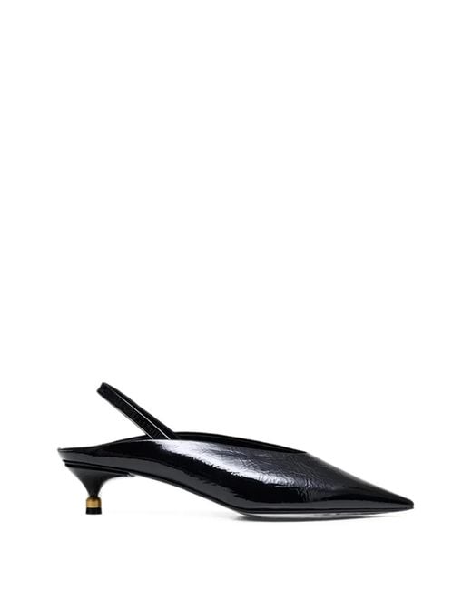 VANDA NOVAK Black Molly Slingback Pumps