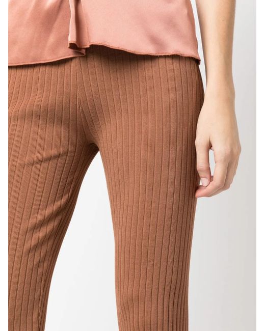 Nanushka Brown Front-Slit Leggings