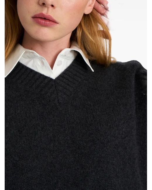 Pringle of Scotland Blue V-Neck Cashmere Sweater