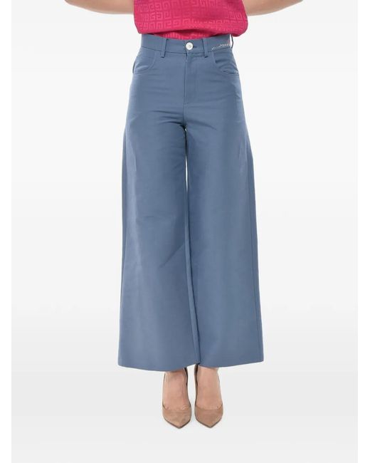 Marni Blue Five-Pocket Wide-Leg Trousers