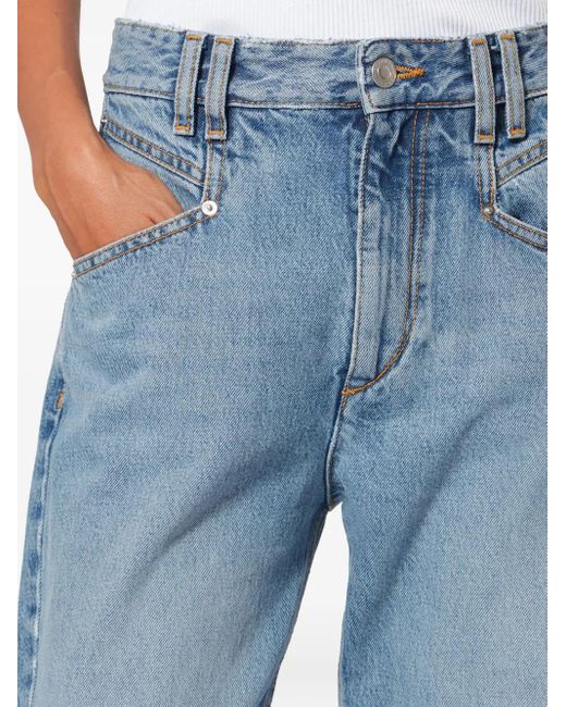 Isabel Marant Blue Belvia Pocket Flared Jeans