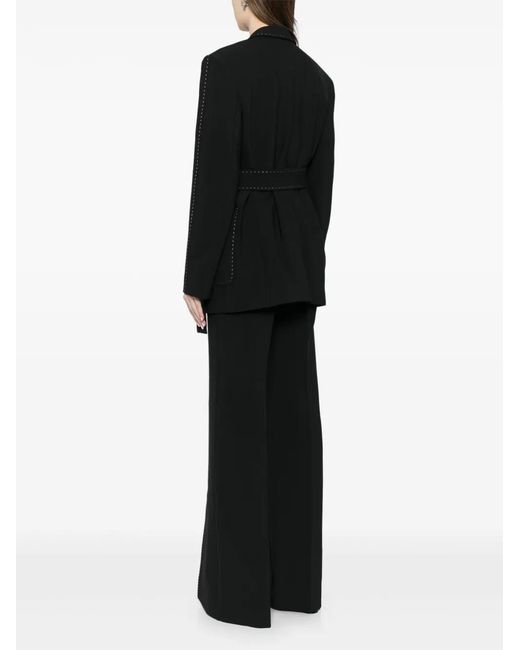 Elie Saab Black Topstitch Blazer