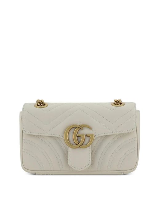 Gucci Gray Mini Gg Marmont Shoulder Bag