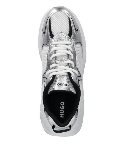 HUGO Metallic-finish Sneakers