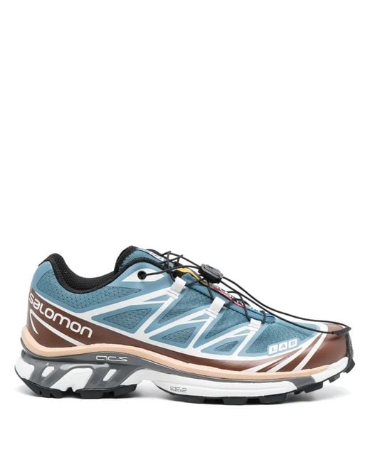 Salomon Blue Xt-6 Aegean Lace-Up Sneakers