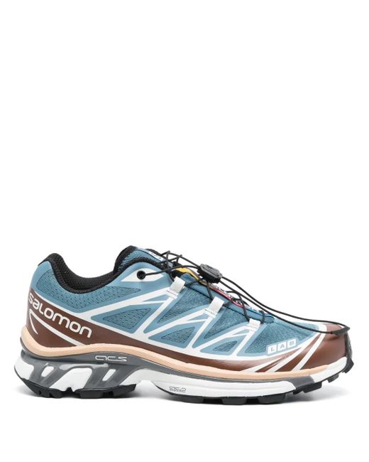 Salomon Blue Xt-6 Aegean Lace-Up Sneakers