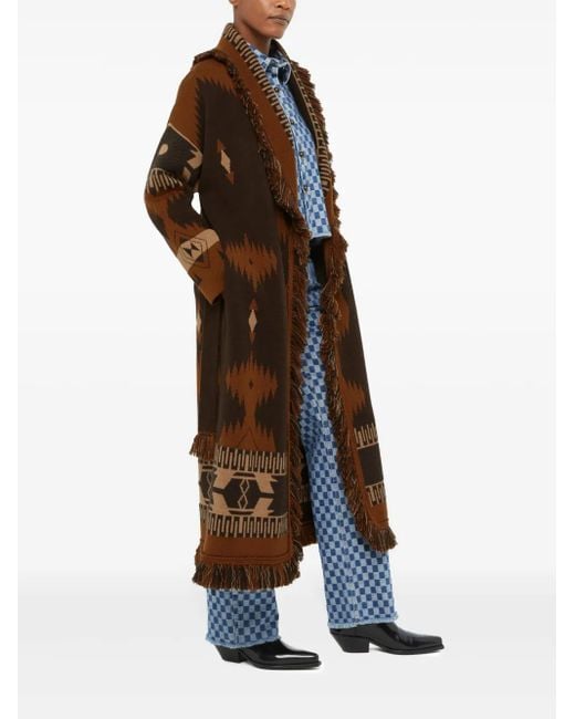 Abrigo Icon en jacquard Alanui de color Brown