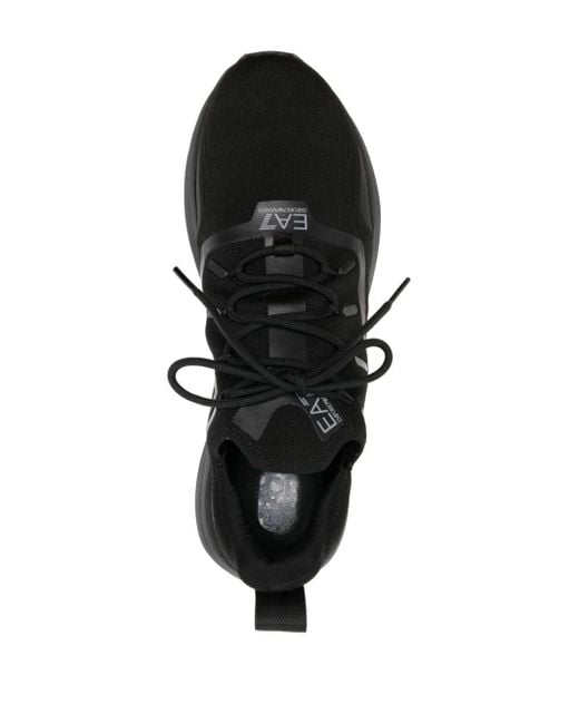 Sneakers con logo aquila di EA7 in Black da Uomo