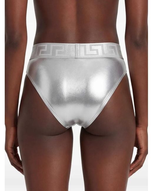 Versace Metallic Bikini Bottoms