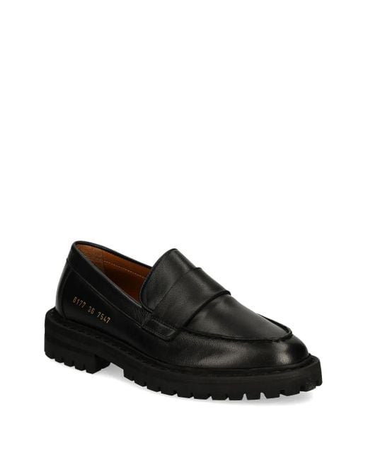 Common Projects Black Leather Loafers