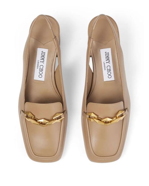 Pumps Diamond Tilda Con Cinturino Posteriore 45Mm di Jimmy Choo in Natural