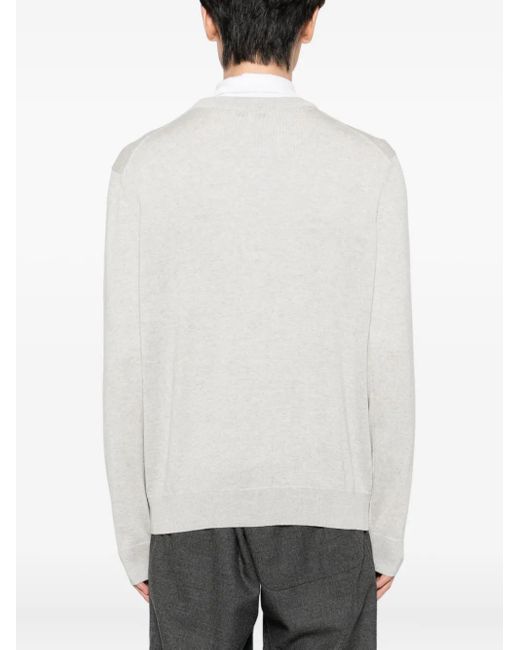 Maison Kitsuné Sweater Met Vossenpatch in het White voor heren