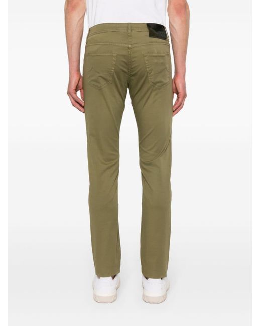 Jacob Cohen Green Logo-Patch Trousers for men