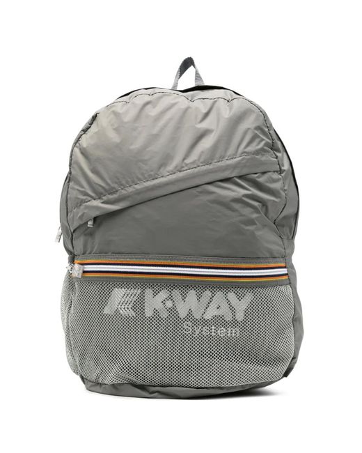 K-Way Gray Sac À Dos À Logo Imprimé for men