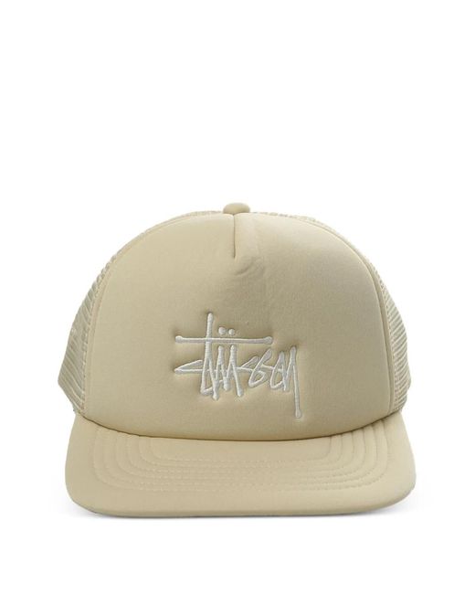 Stussy Natural Logo-Embroidered Hat for men