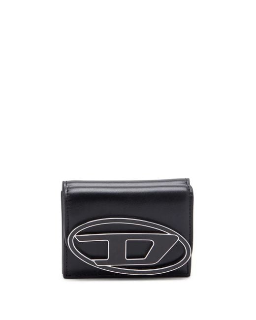 DIESEL Black 1dr Trifold Wallet