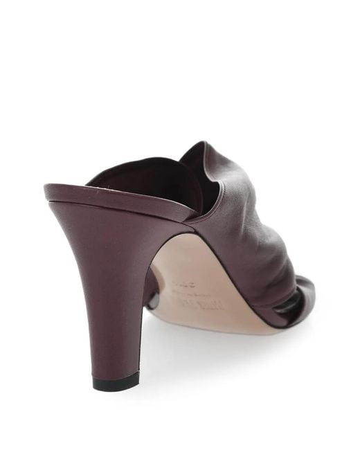 Paris Texas Brown Maria Criss-Cross Band Mules