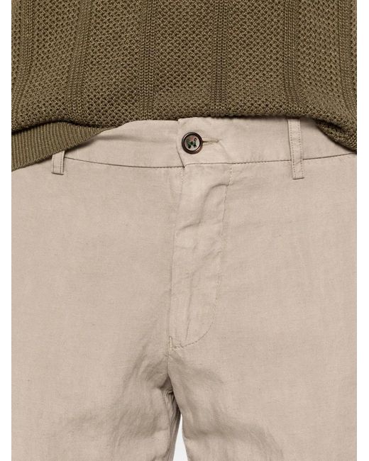 Berwich White Shirred Trousers for men