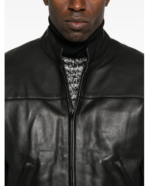 sunflower Black Zip-Front Elasticated-Cuff Jacket for men