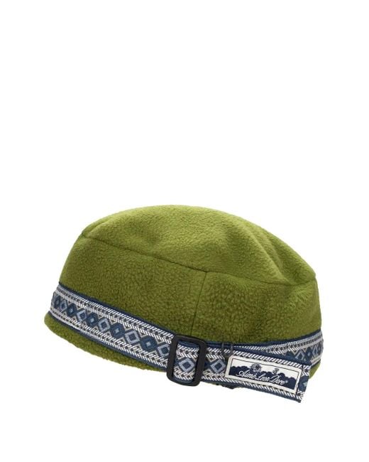 Aimé Leon Dore Green Fleece Trim Beanie for men