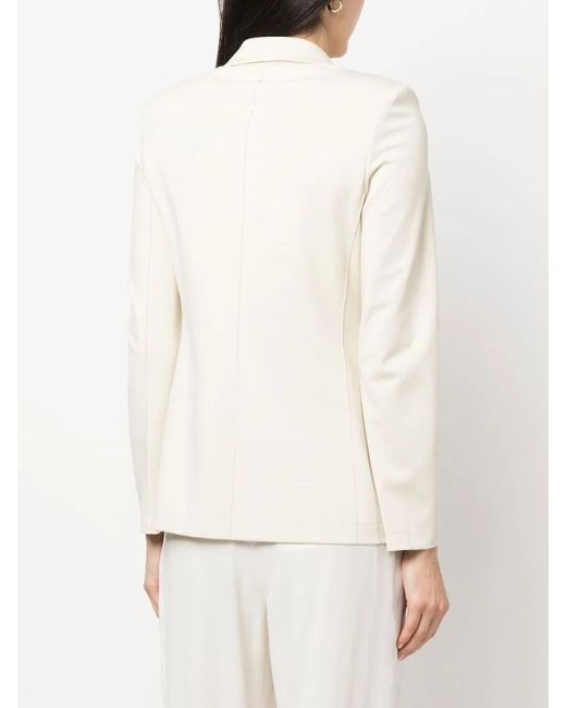 Harris Wharf London Natural Double-Breasted Blazer